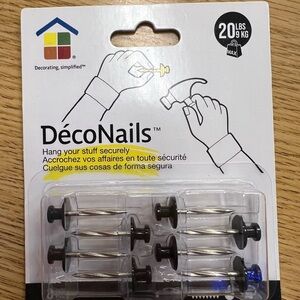 DécoNails Decorative Hanging Nails - Black & Silver